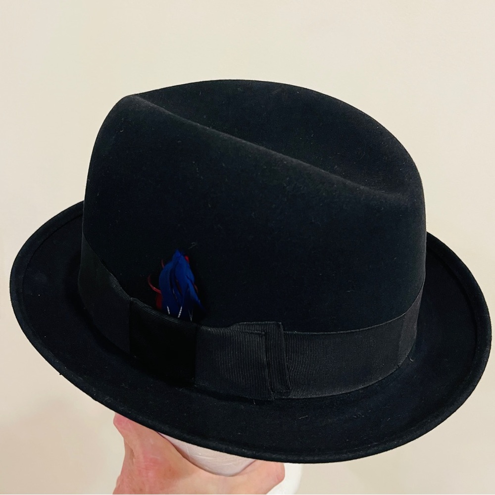 VTG Bonds Executive Group Wool Felt Fedora Bowler Hat w Orig Box